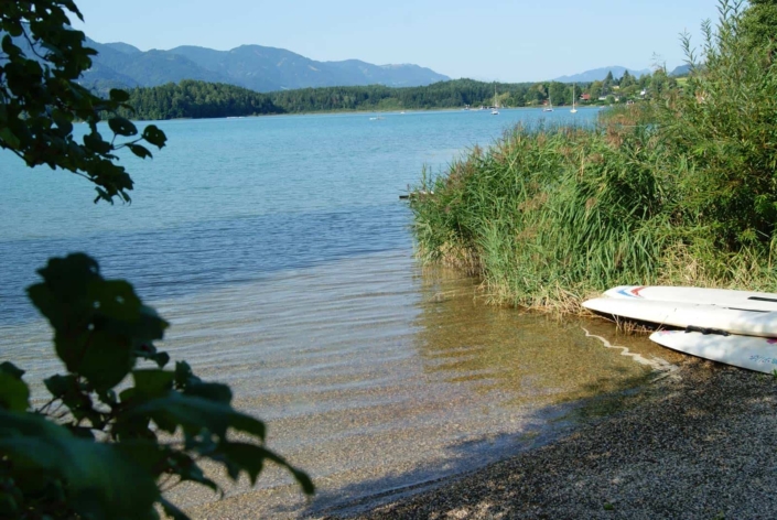 Flacher Zugang zum Faaker See